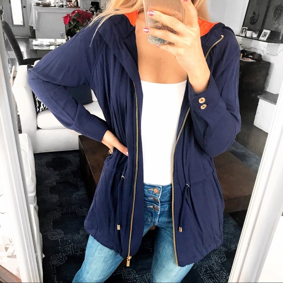 💙 MICHAEL KORS BASICS TRUE NAVY HOODIE JACKET! - Picture 4 of 16